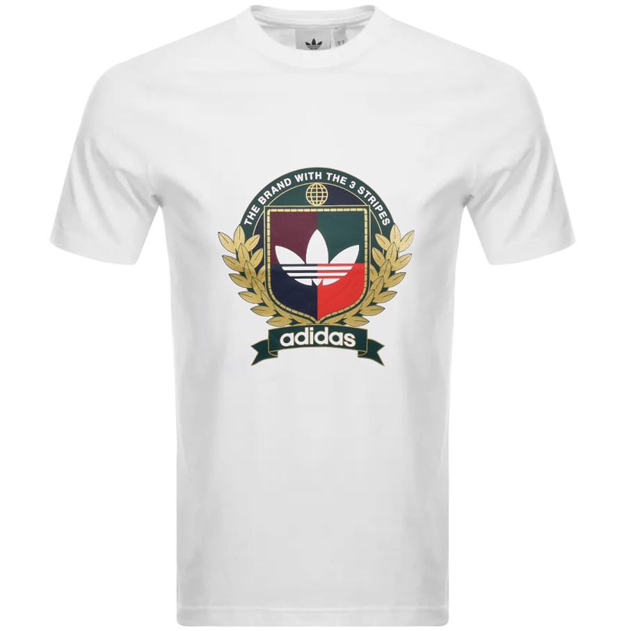 Alternative Image for Productadidas Originals Collegiate Crest T Shirt White1